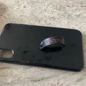 Loopy Midnight Leopard with 2 loops for iPhone XR